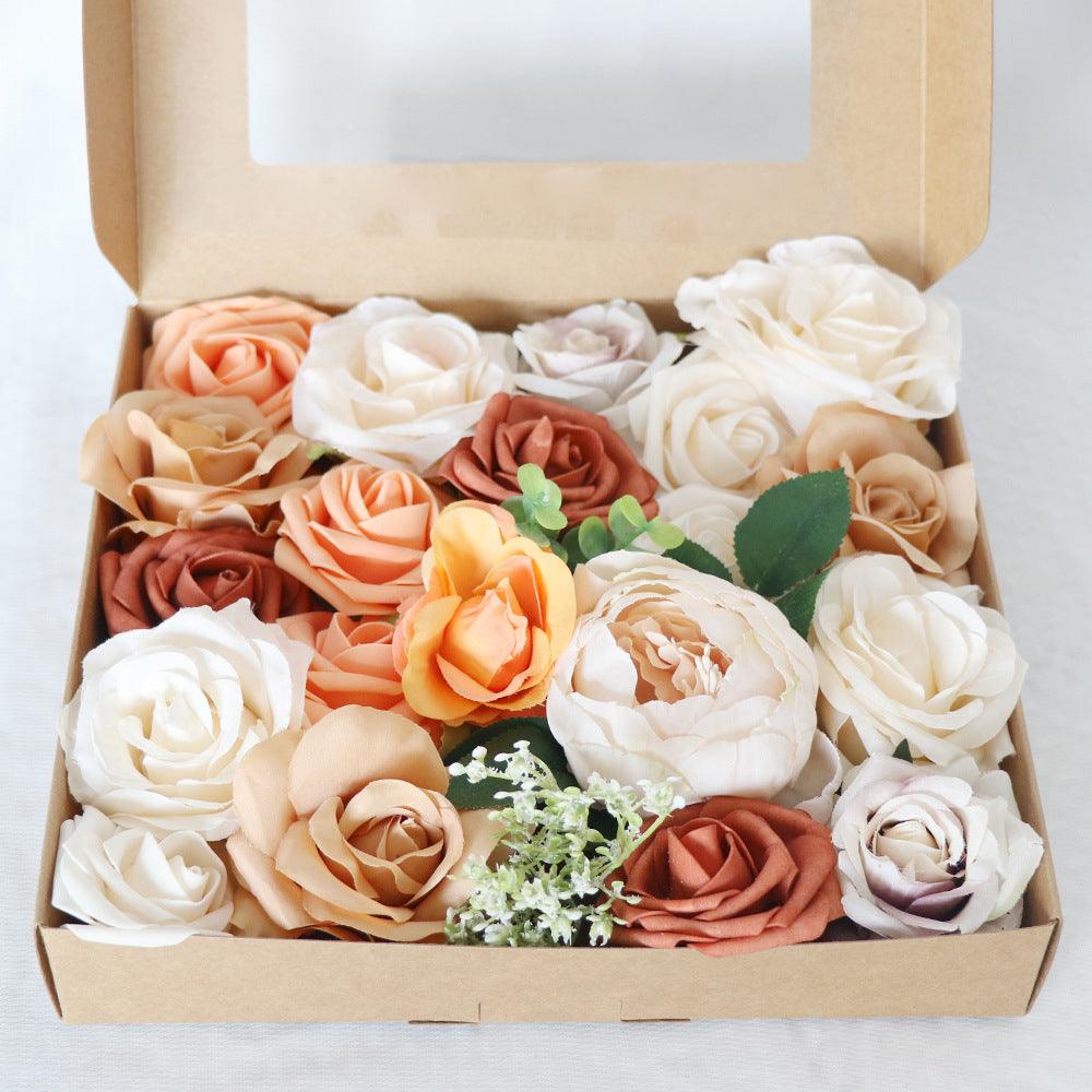 New Wedding Orange & Terracotta Simulation Flower Boxes Figure 4